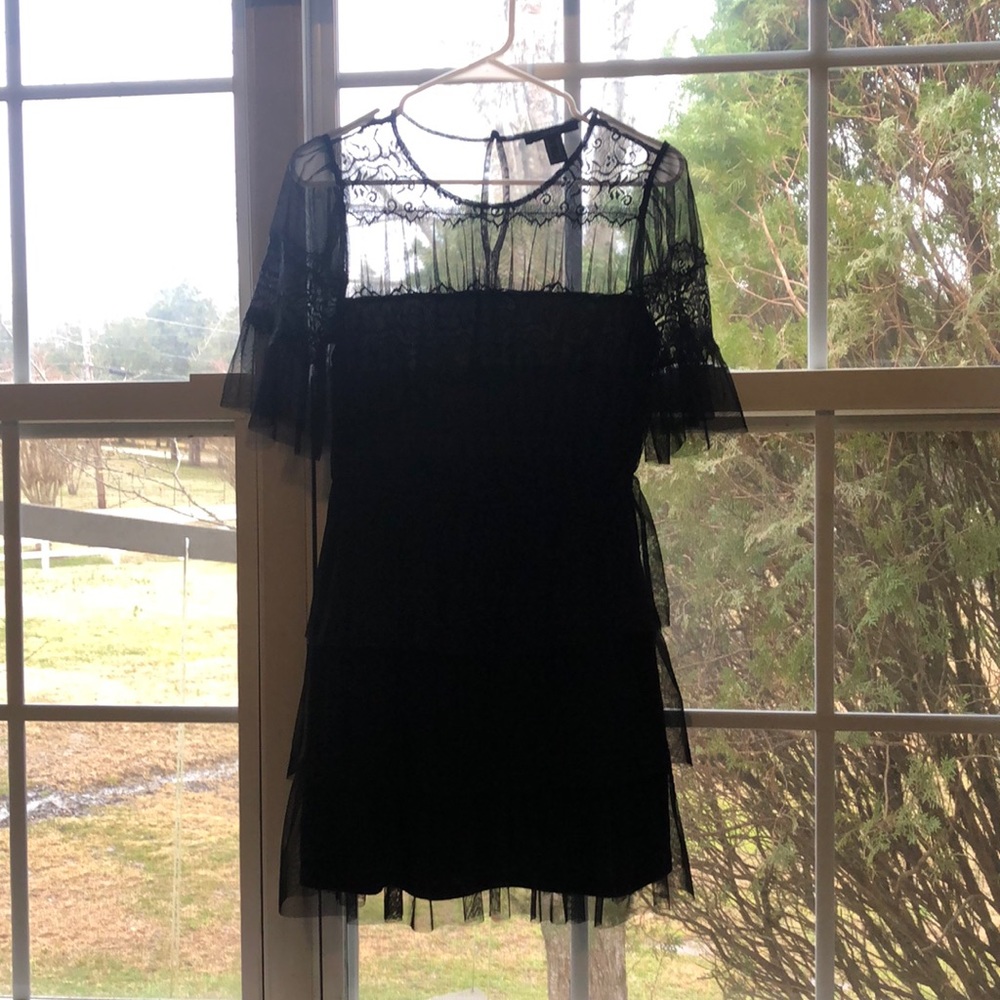 Black lace dress